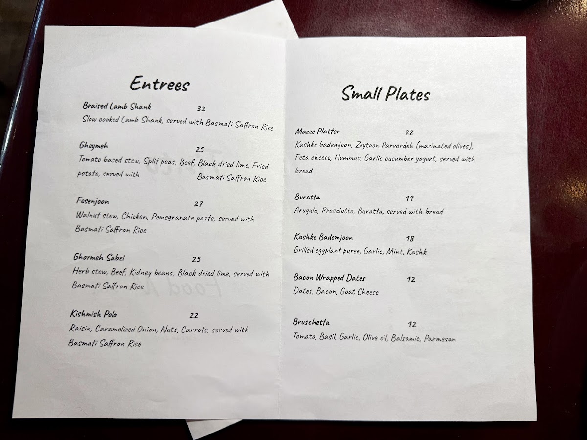 Tinto Restaurant & Wine Bar Photo Menu 3