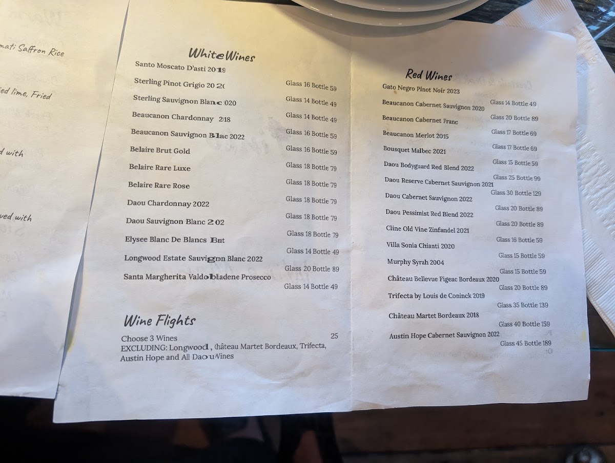 Tinto Restaurant & Wine Bar Photo Menu 5