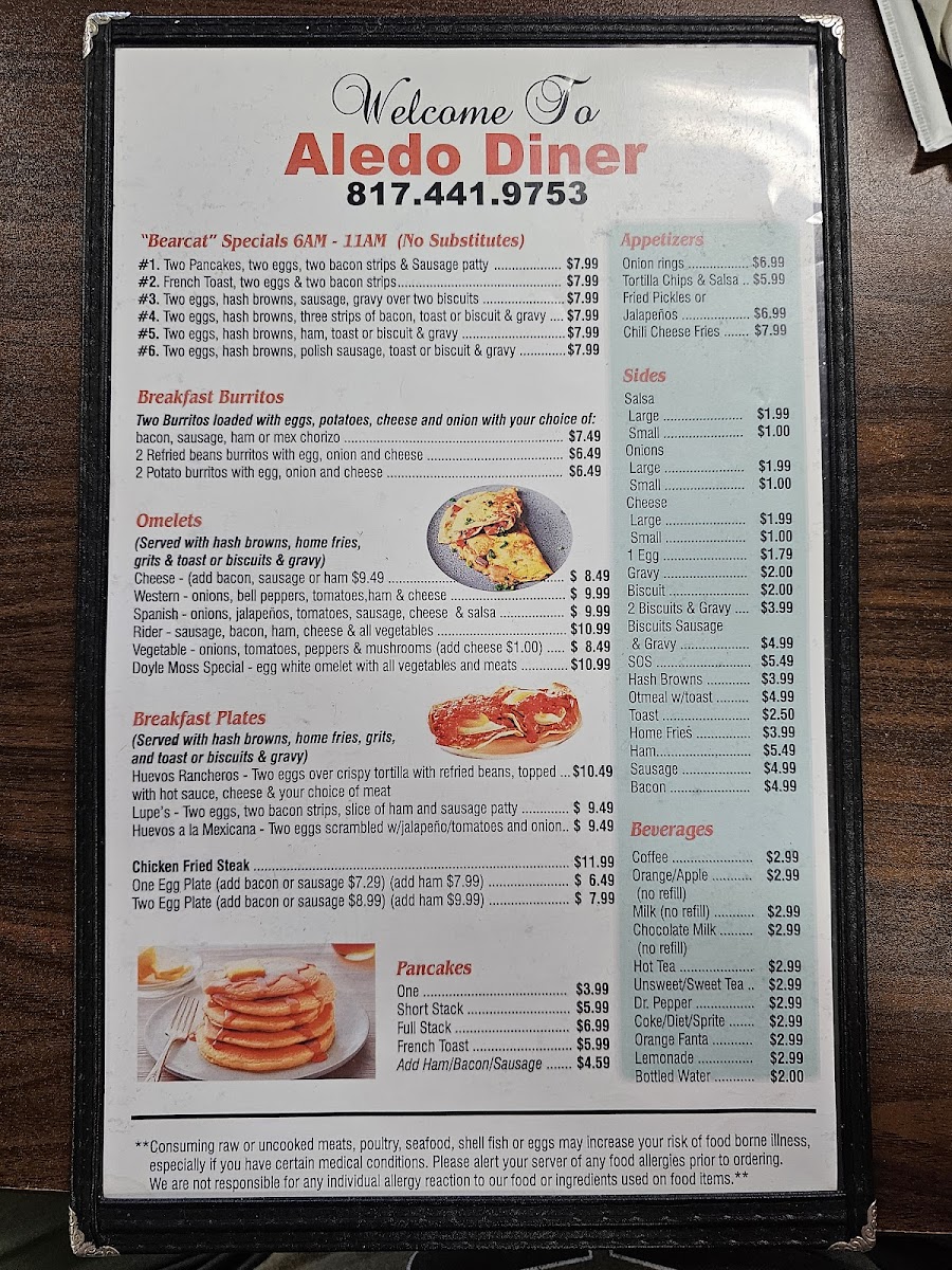 Aledo Diner Photo Menu 4