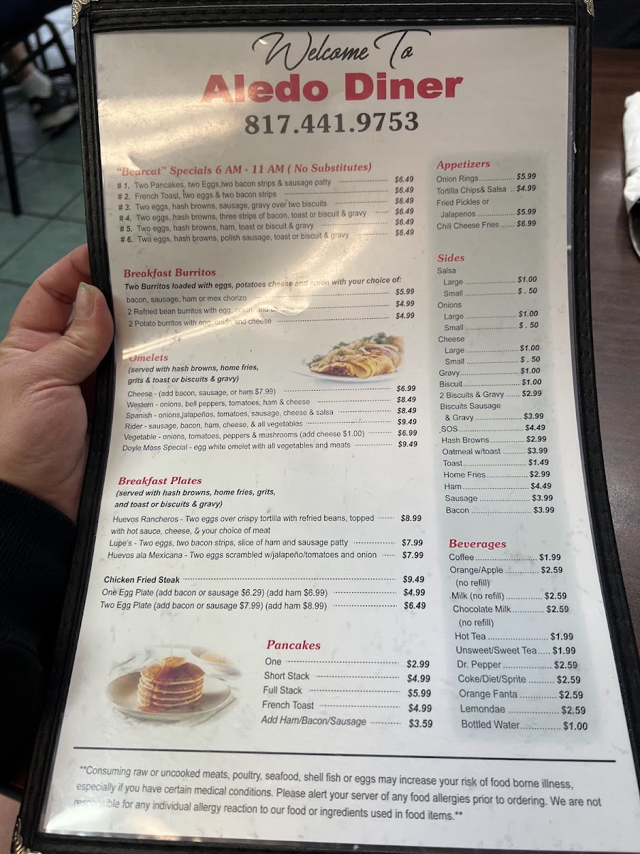 Aledo Diner Photo Menu 7