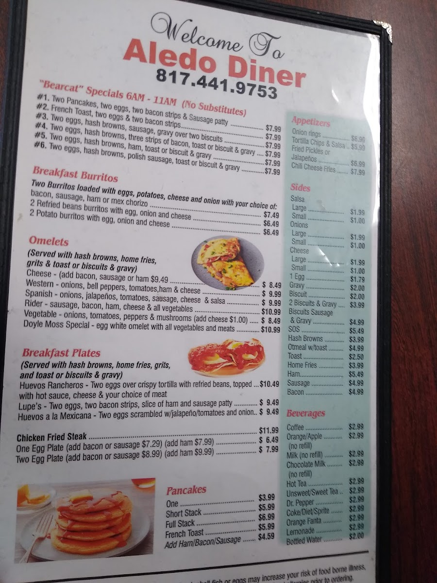 Aledo Diner Photo Menu 9