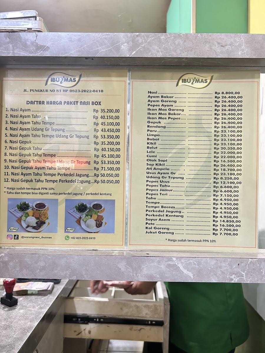 Warung Nasi Ibu Imas Photo Menu 1
