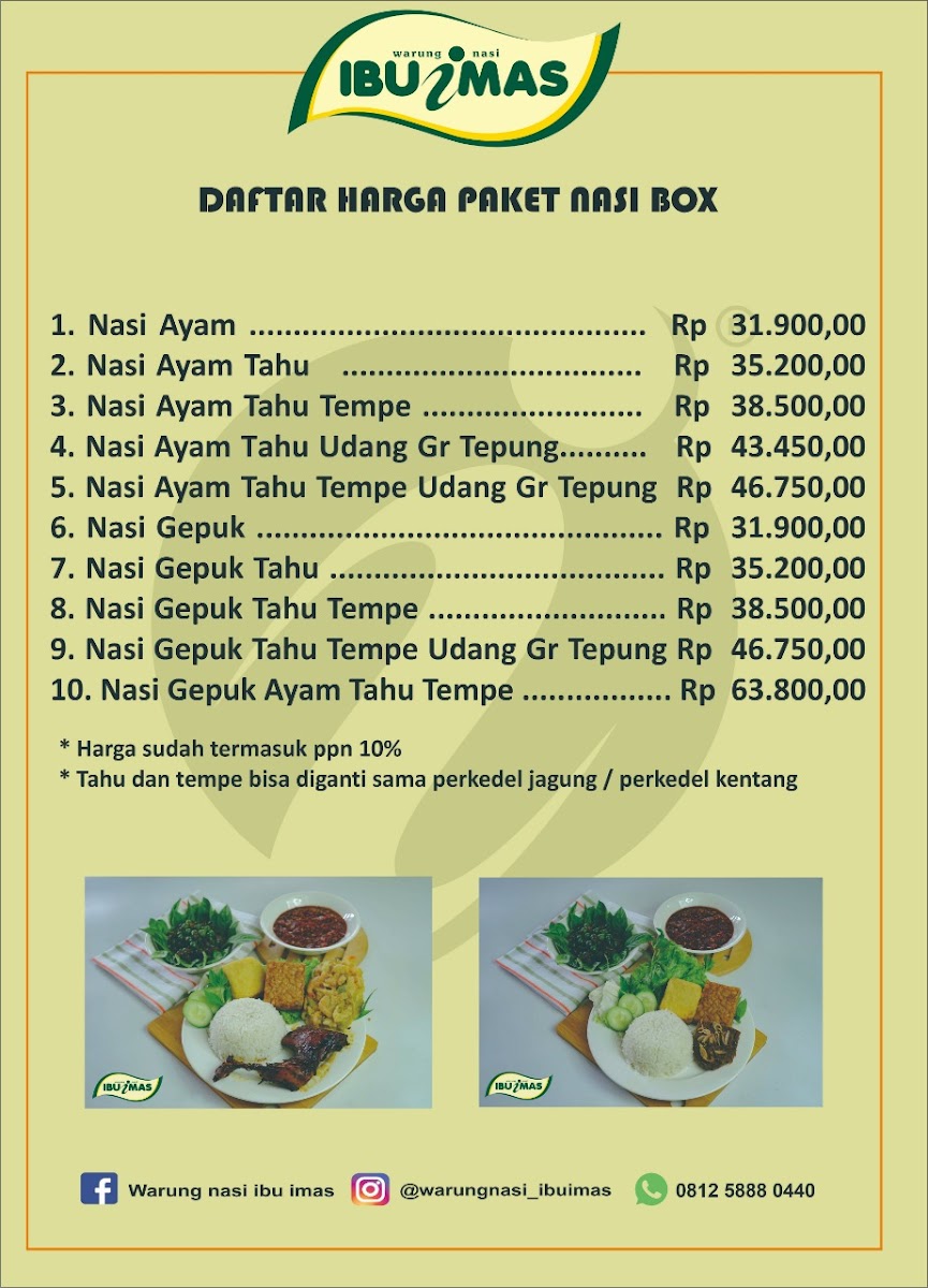 Warung Nasi Ibu Imas Photo Menu 6