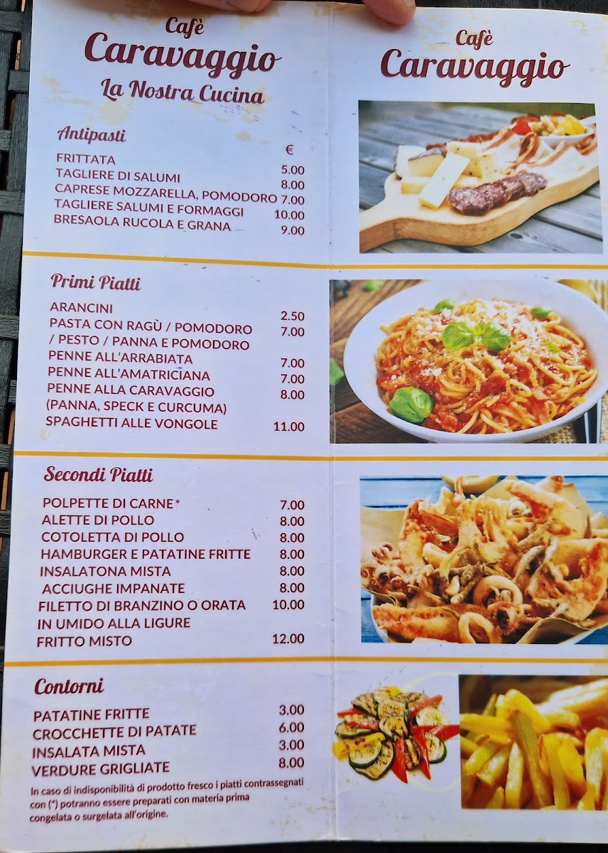Cafe' Caravaggio Photo Menu 3
