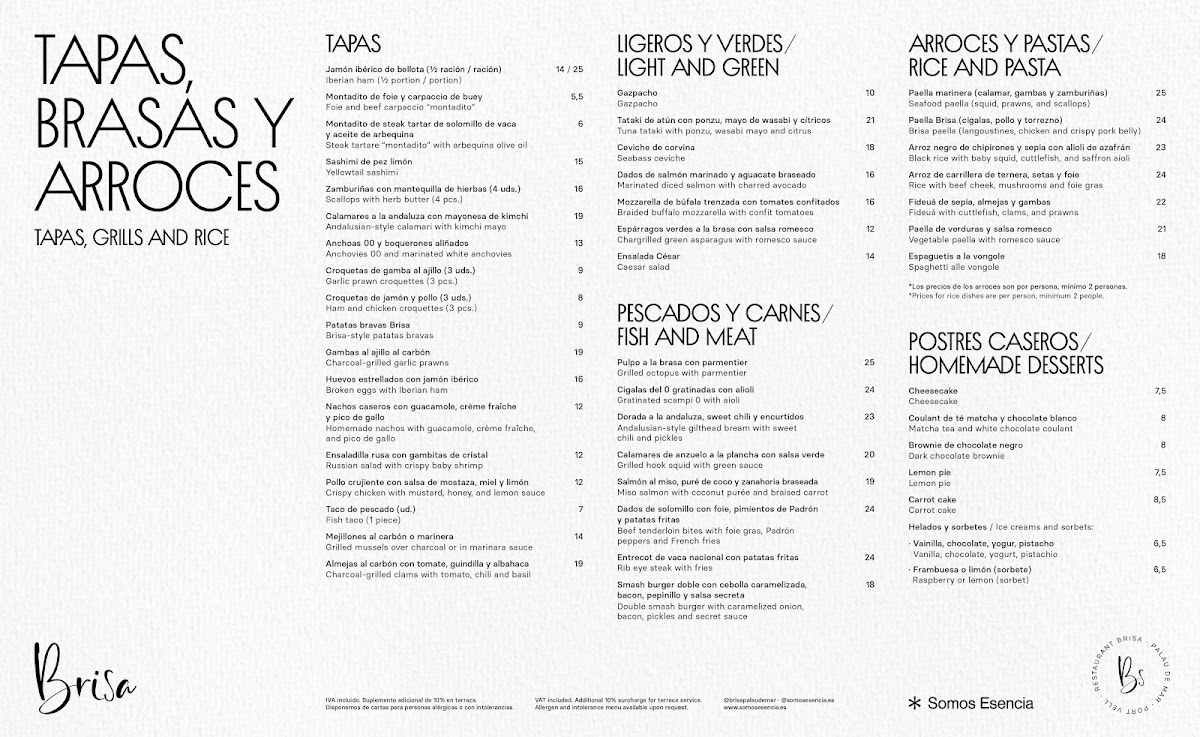 Restaurant Brisa Photo Menu 1