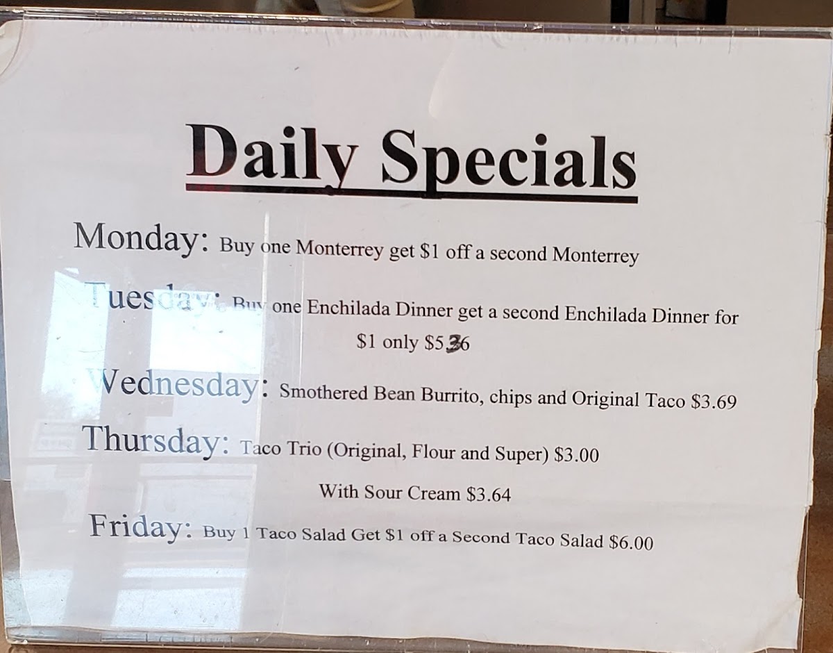 Taco Shop Photo Menu 1