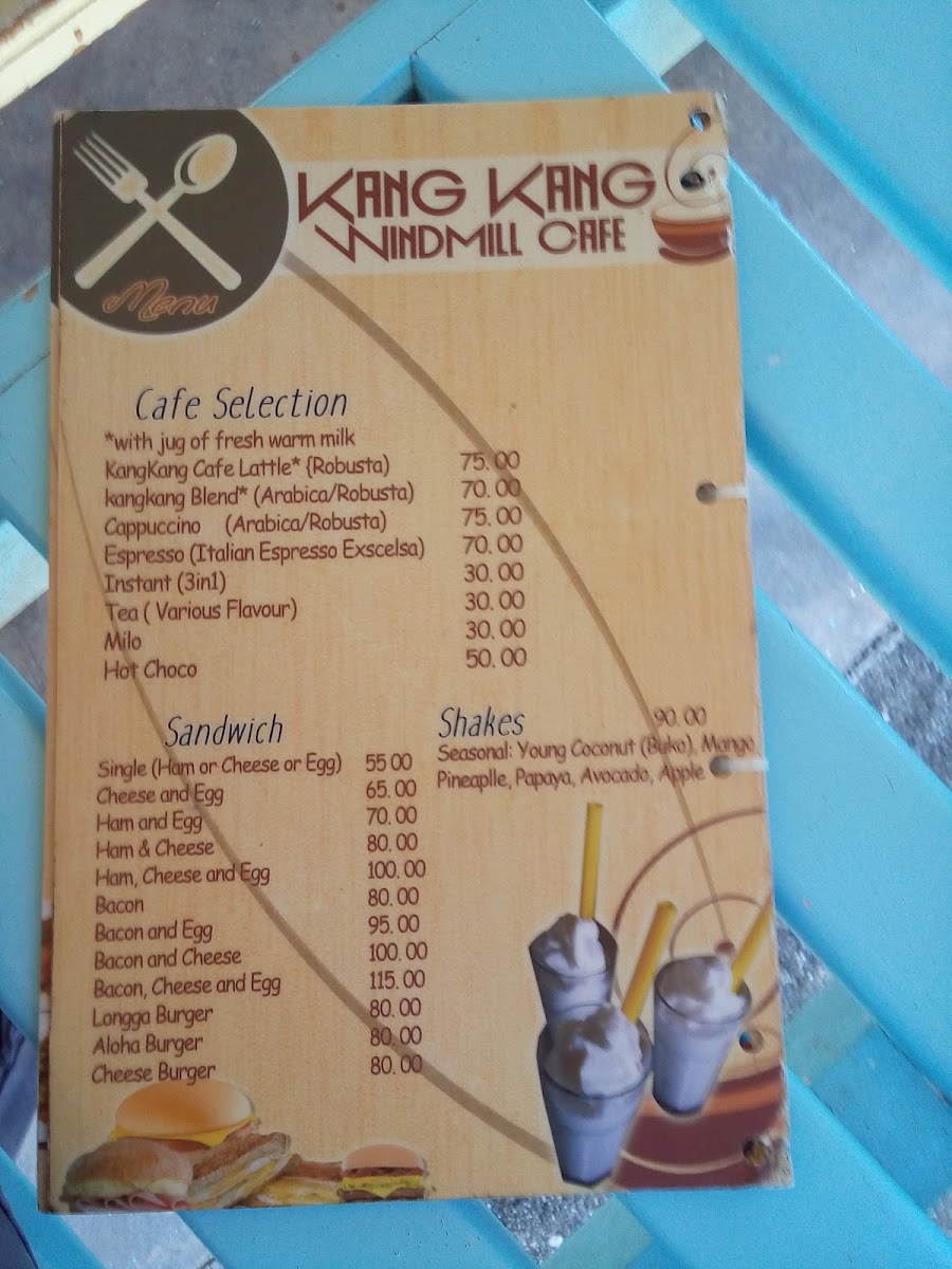 Kang Kang Windmill Cafe Photo Menu 1