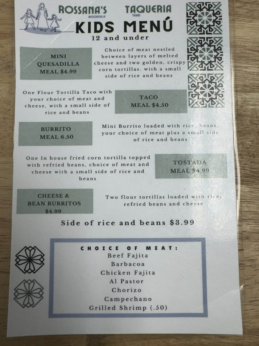 Rossana's Taqueria Photo Menu 3