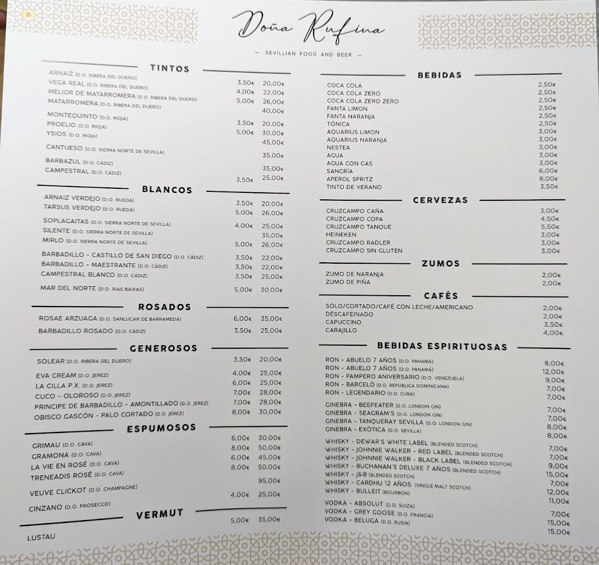 Restaurante Doña Rufina Photo Menu 8