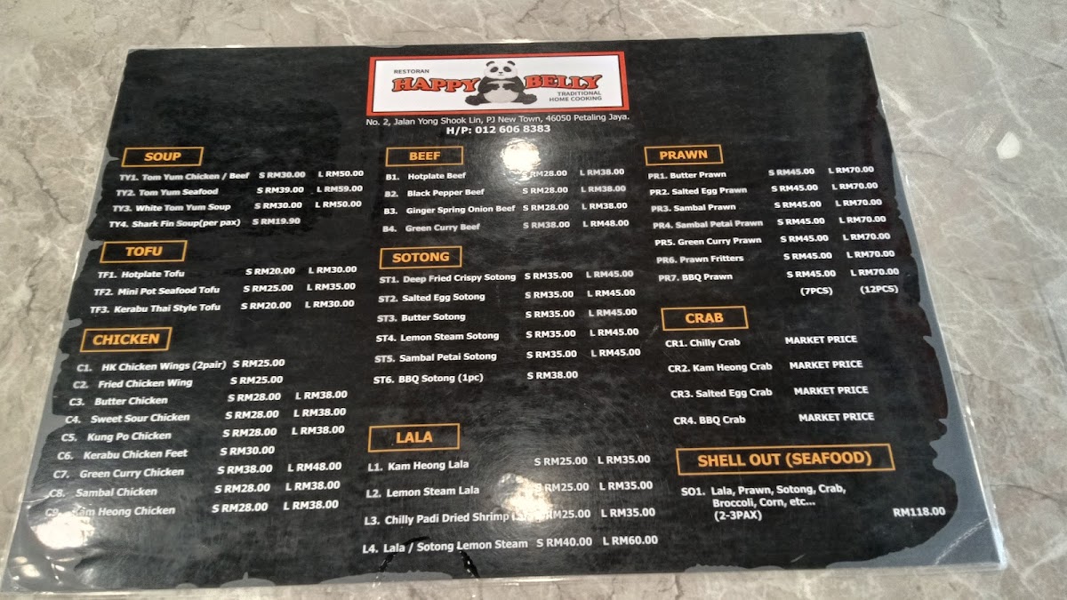Happy Belly Restaurant Photo Menu 3