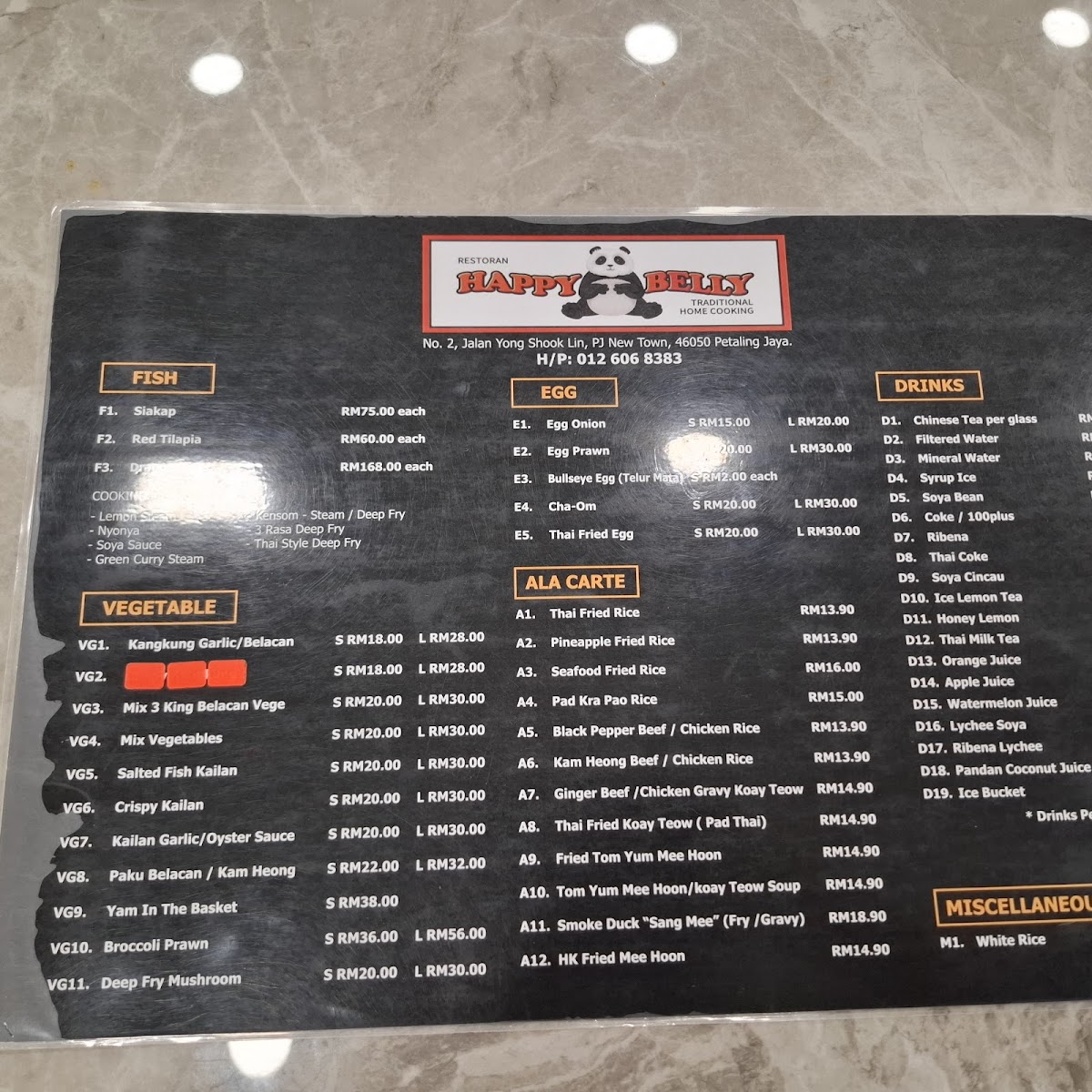 Happy Belly Restaurant Photo Menu 5