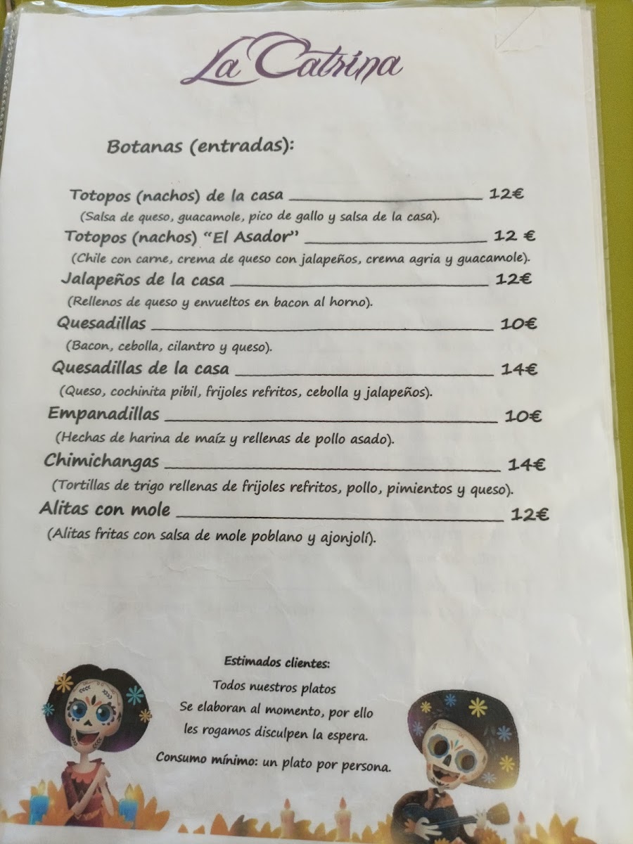 Restaurante Mexicano La Catrina Photo Menu 5