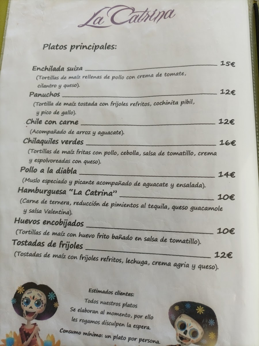 Restaurante Mexicano La Catrina Photo Menu 6