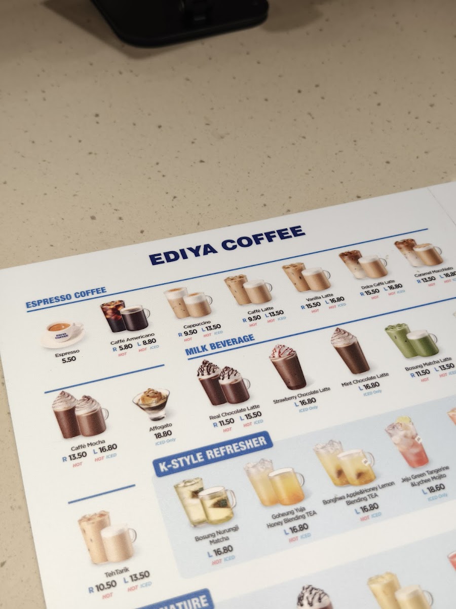 EDIYA COFFEE DT, Elmina Lakeside Mall Photo Menu 10