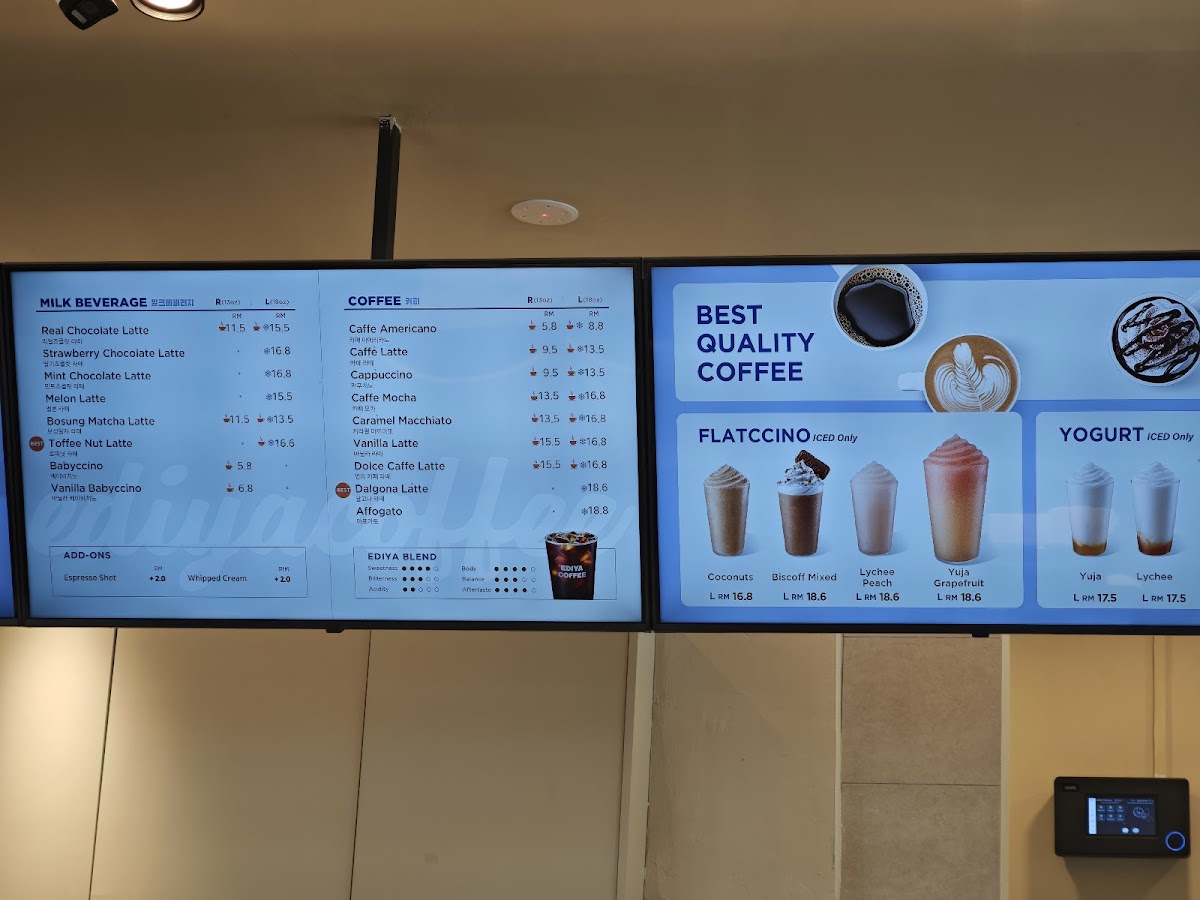 EDIYA COFFEE DT, Elmina Lakeside Mall Photo Menu 3