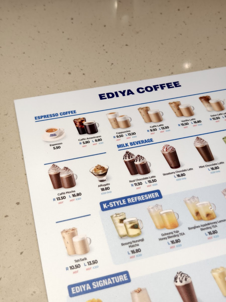 EDIYA COFFEE DT, Elmina Lakeside Mall Photo Menu 9