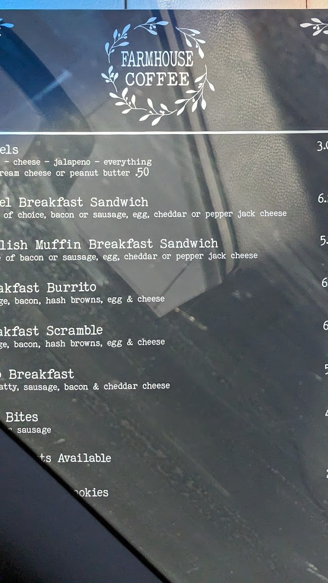 Farmhouse Coffee Photo Menu 1