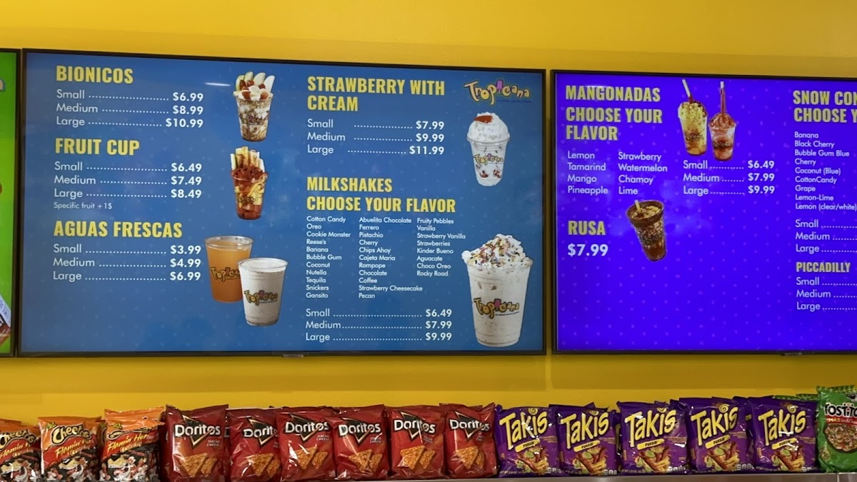 Tropicana Ice Cream Photo Menu 6
