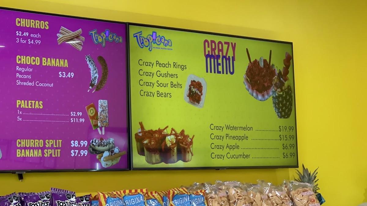 Tropicana Ice Cream Photo Menu 7