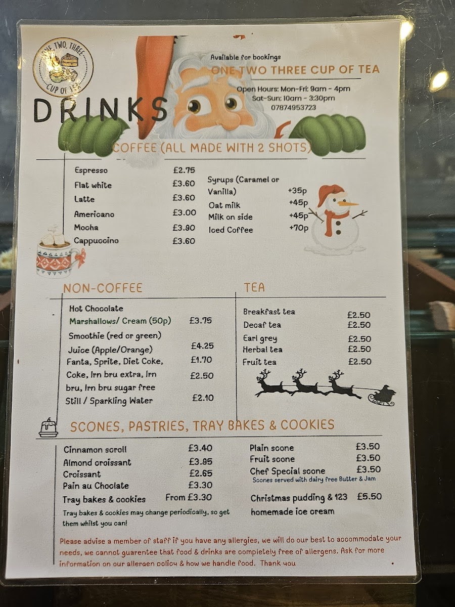 One Two Three Cup Of Tea Photo Menu 6