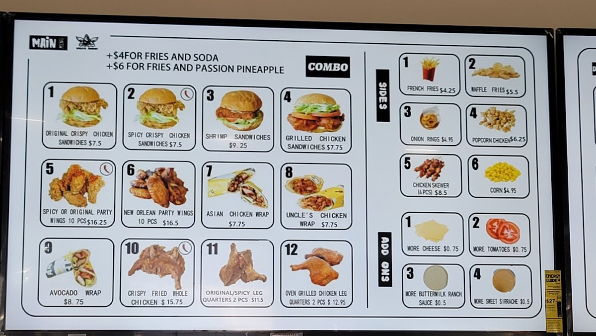 Uncle's Chicken Photo Menu 1