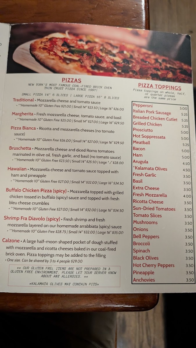 John's Pizzeria of Times Square Photo Menu 2