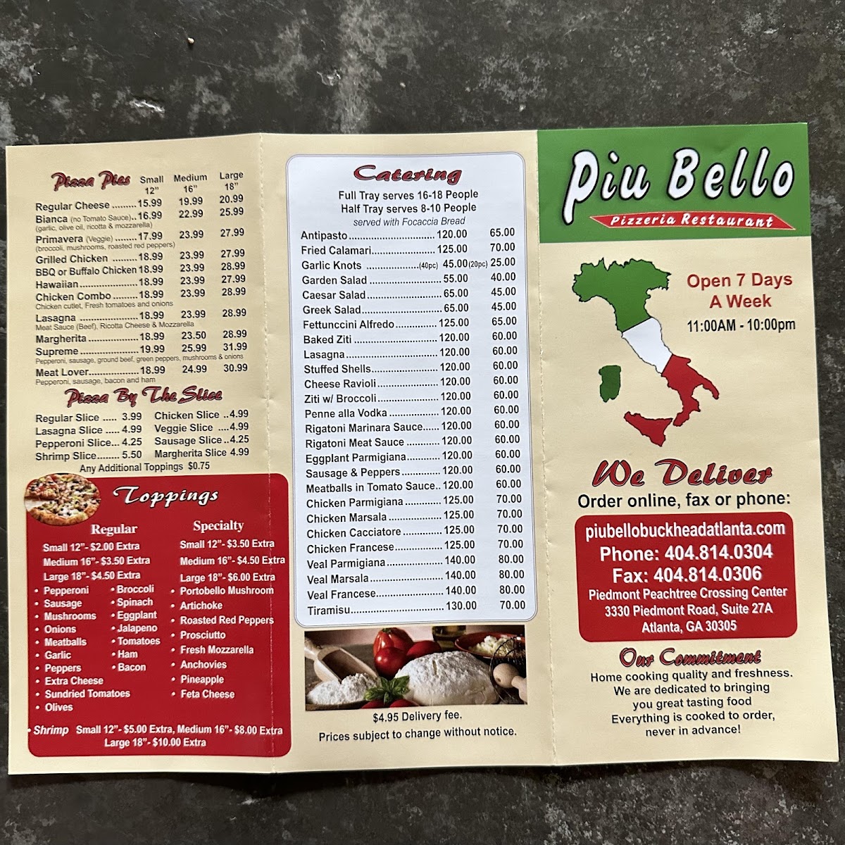 Piu Bello Buckhead Photo Menu 7