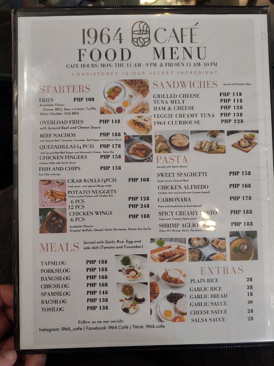 1964 Café Photo Menu 1