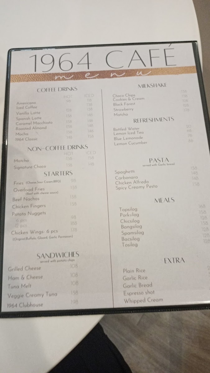 1964 Café Photo Menu 2