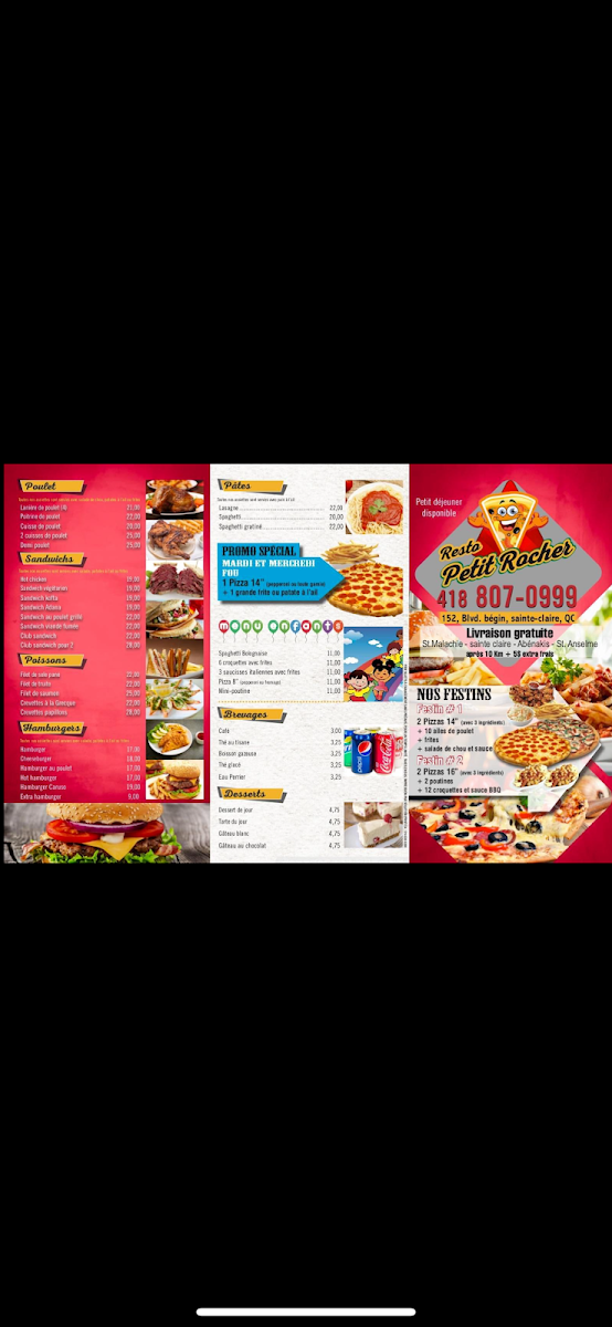 Restaurant Au Petit Rocher Photo Menu 2