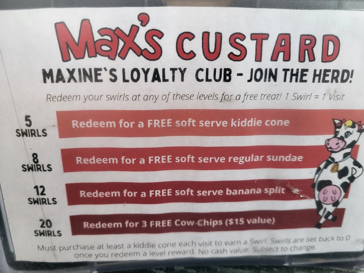 Max's Custard Photo Menu 8