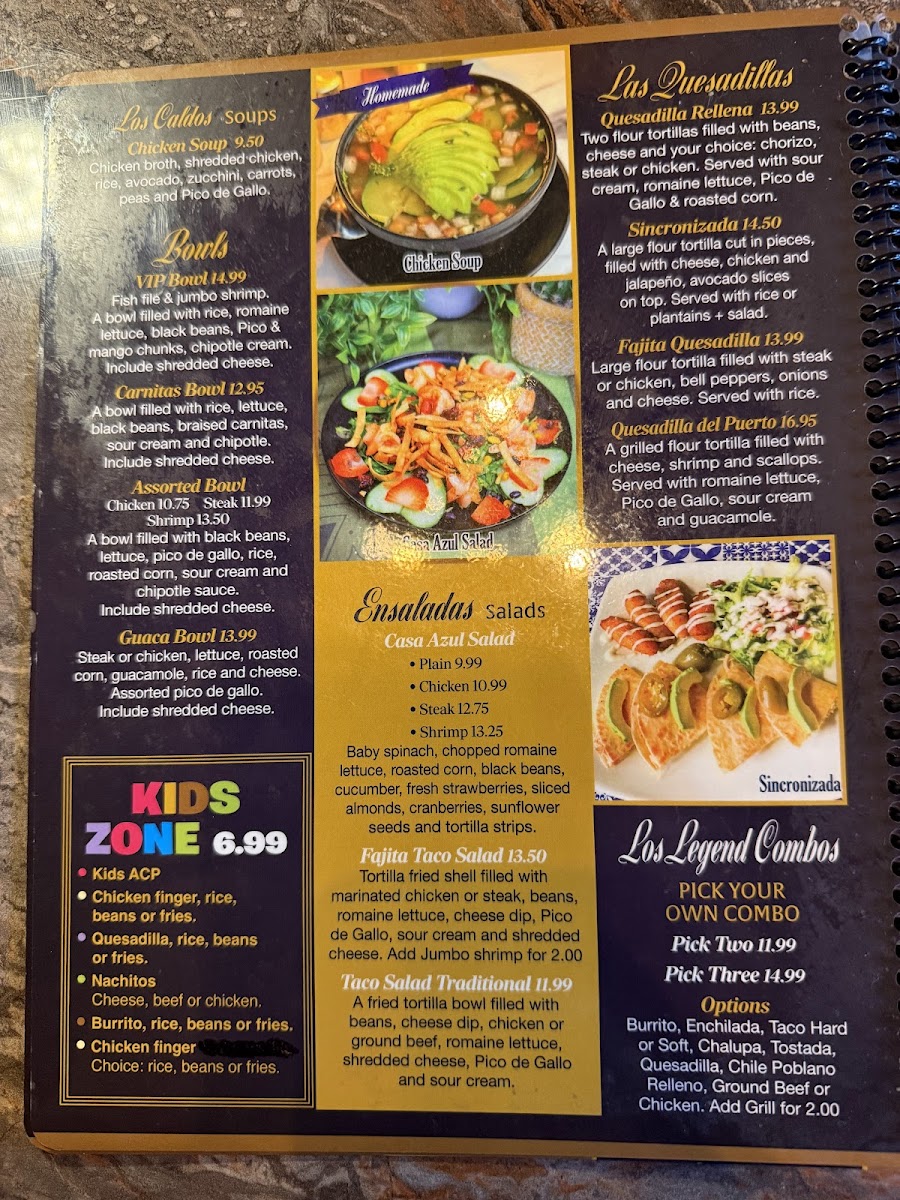 Casa Azul Mexican Kitchen Gastonia Photo Menu 2