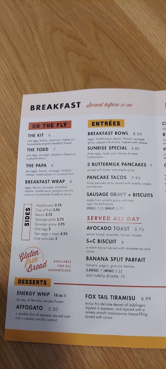 Wild Fox Cafe - Kidron, OH Photo Menu 10
