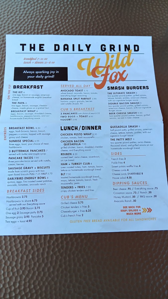 Wild Fox Cafe - Kidron, OH Photo Menu 4