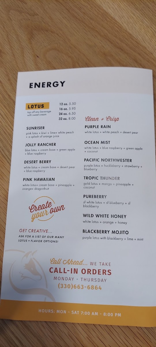 Wild Fox Cafe - Kidron, OH Photo Menu 5