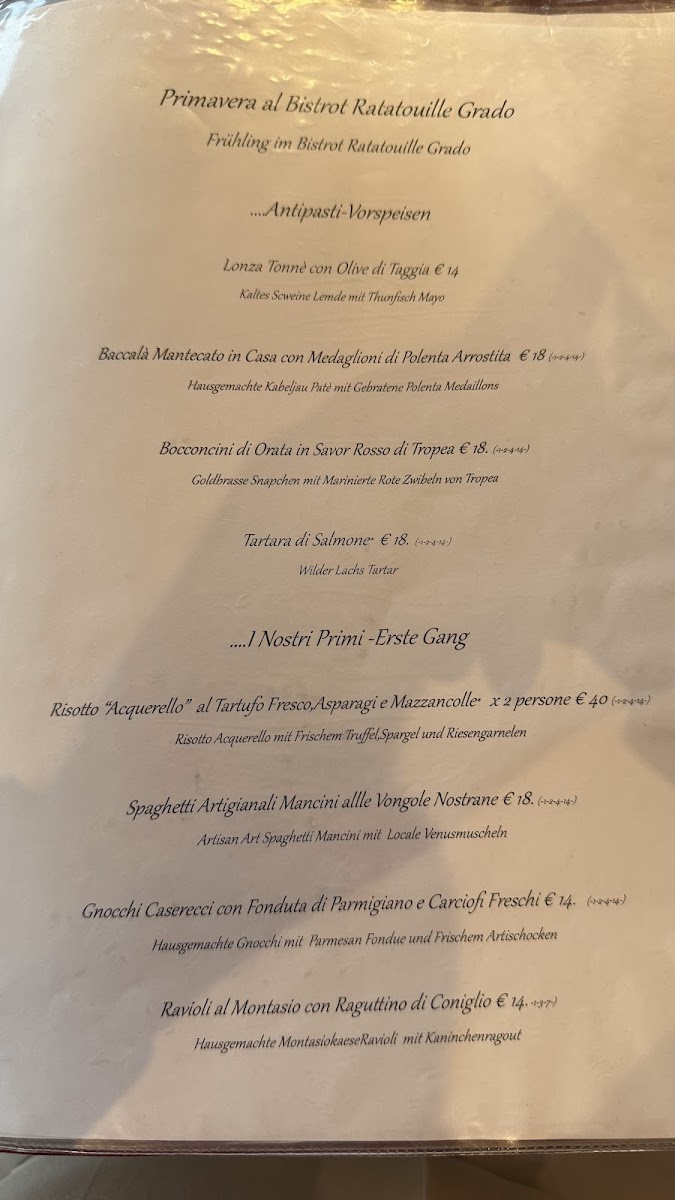 Bistrot Ratatouille Photo Menu 1