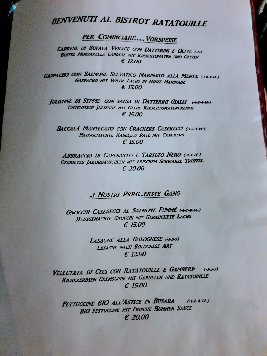 Bistrot Ratatouille Photo Menu 6