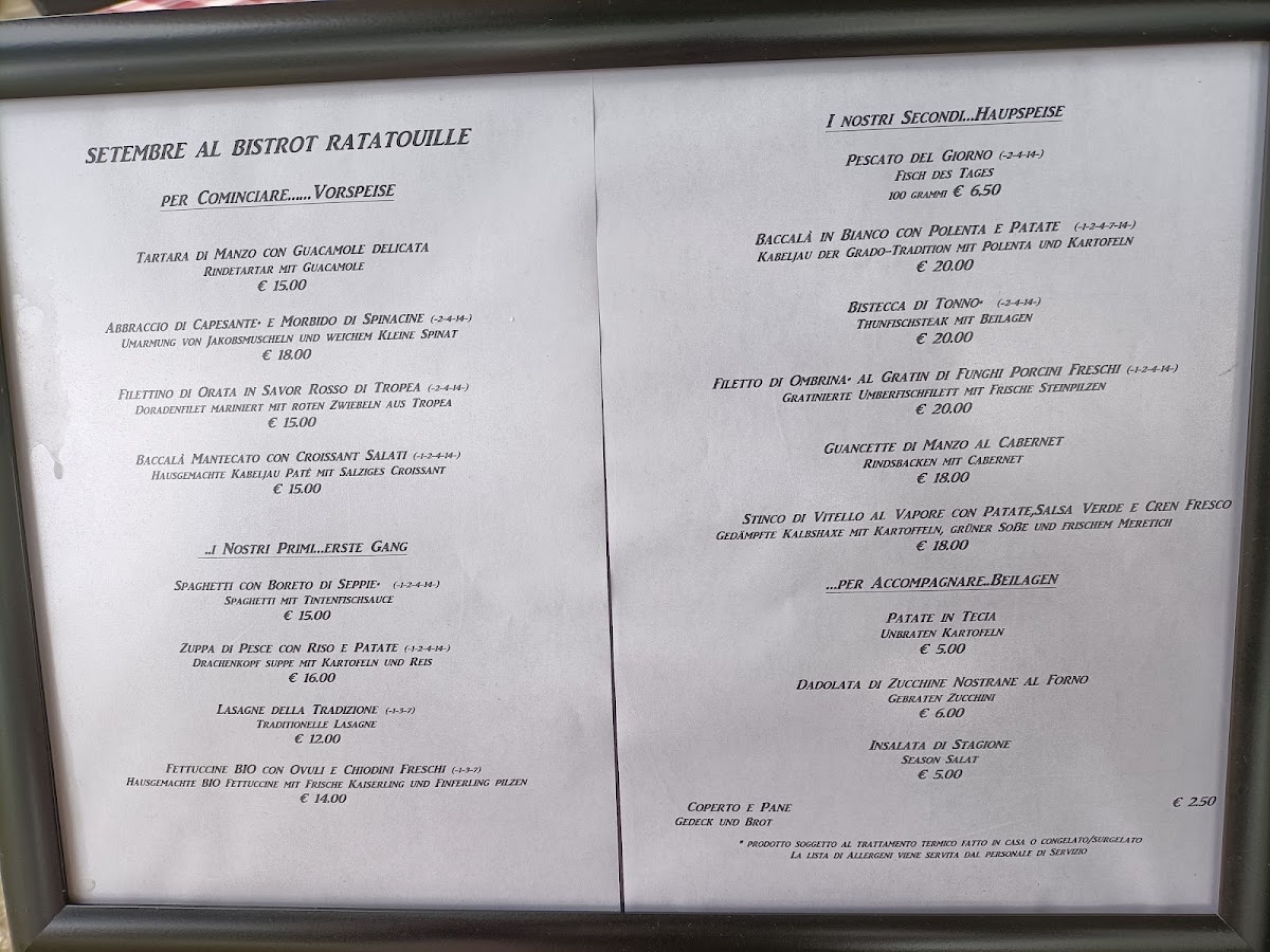 Bistrot Ratatouille Photo Menu 7