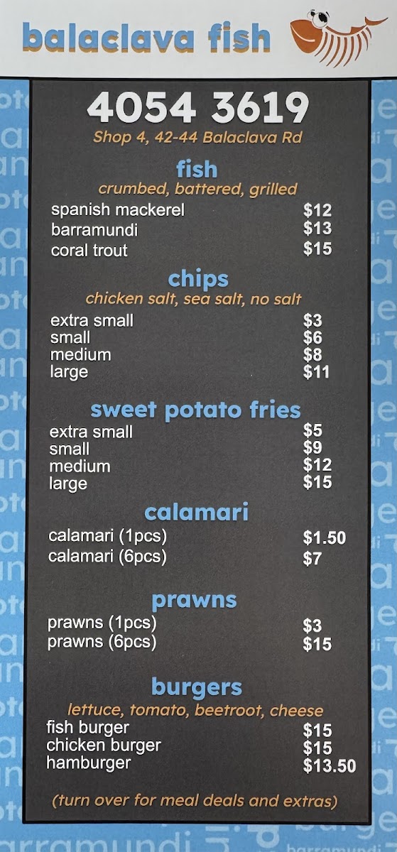 Balaclava Fish Photo Menu 2
