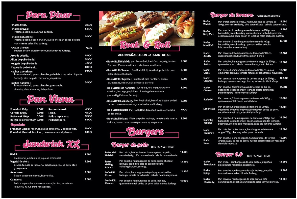 Restaurante Hamburguesería La Surfer@ Photo Menu 1