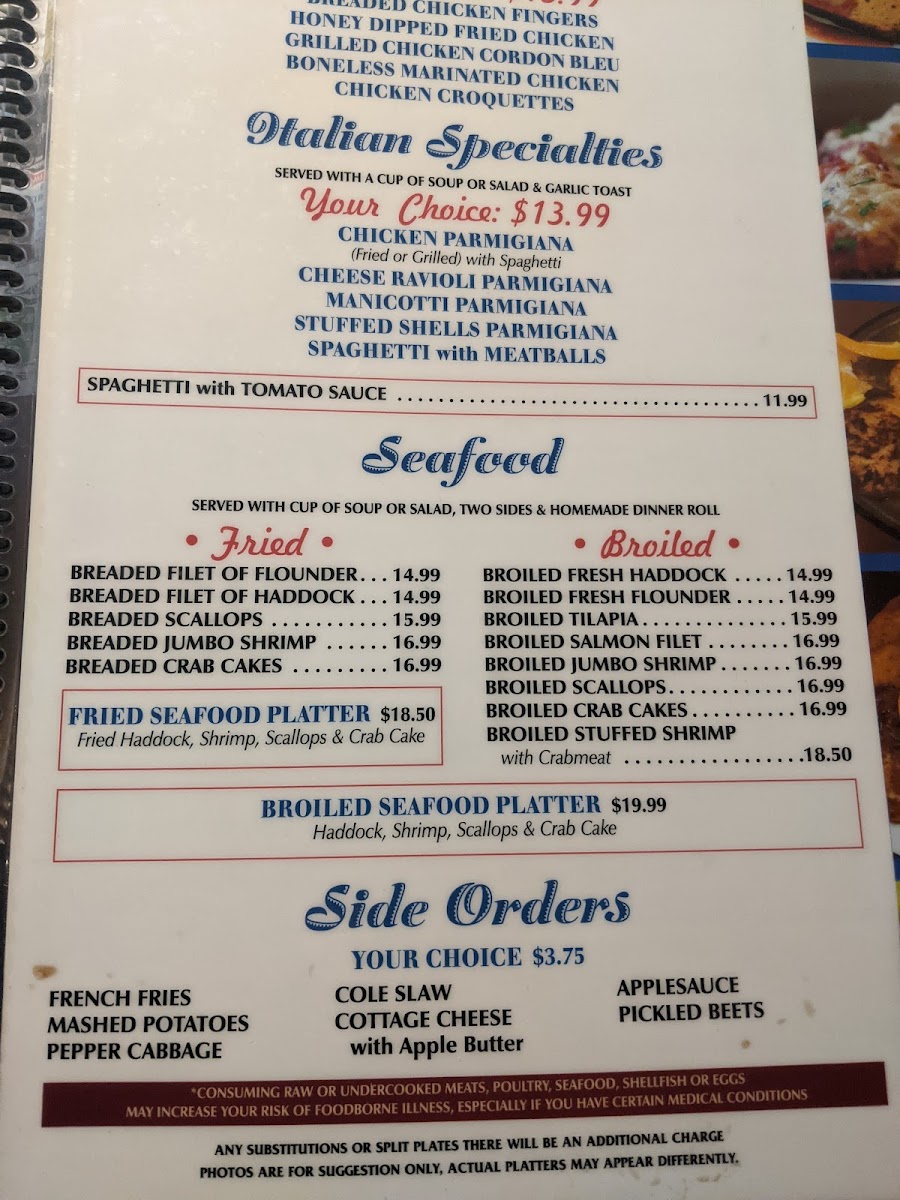 Hagerstown Family Diner Photo Menu 10
