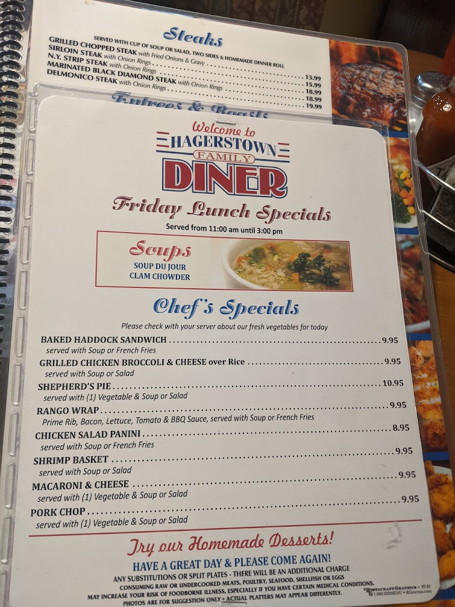 Hagerstown Family Diner Photo Menu 7