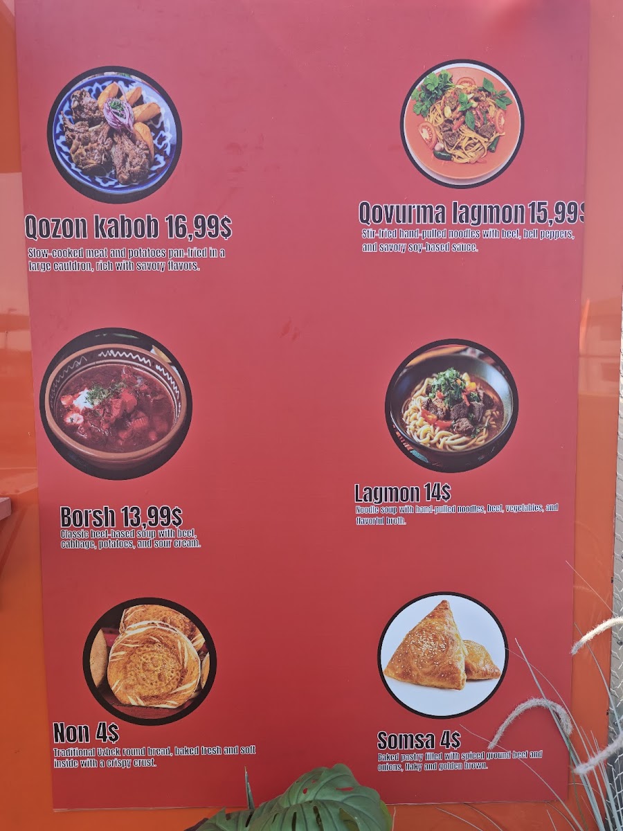 UZBEK Halal Foods Photo Menu 1