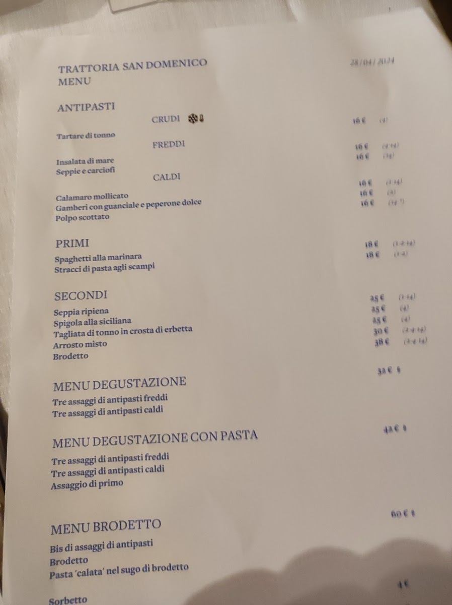 Trattoria San Domenico Photo Menu 10