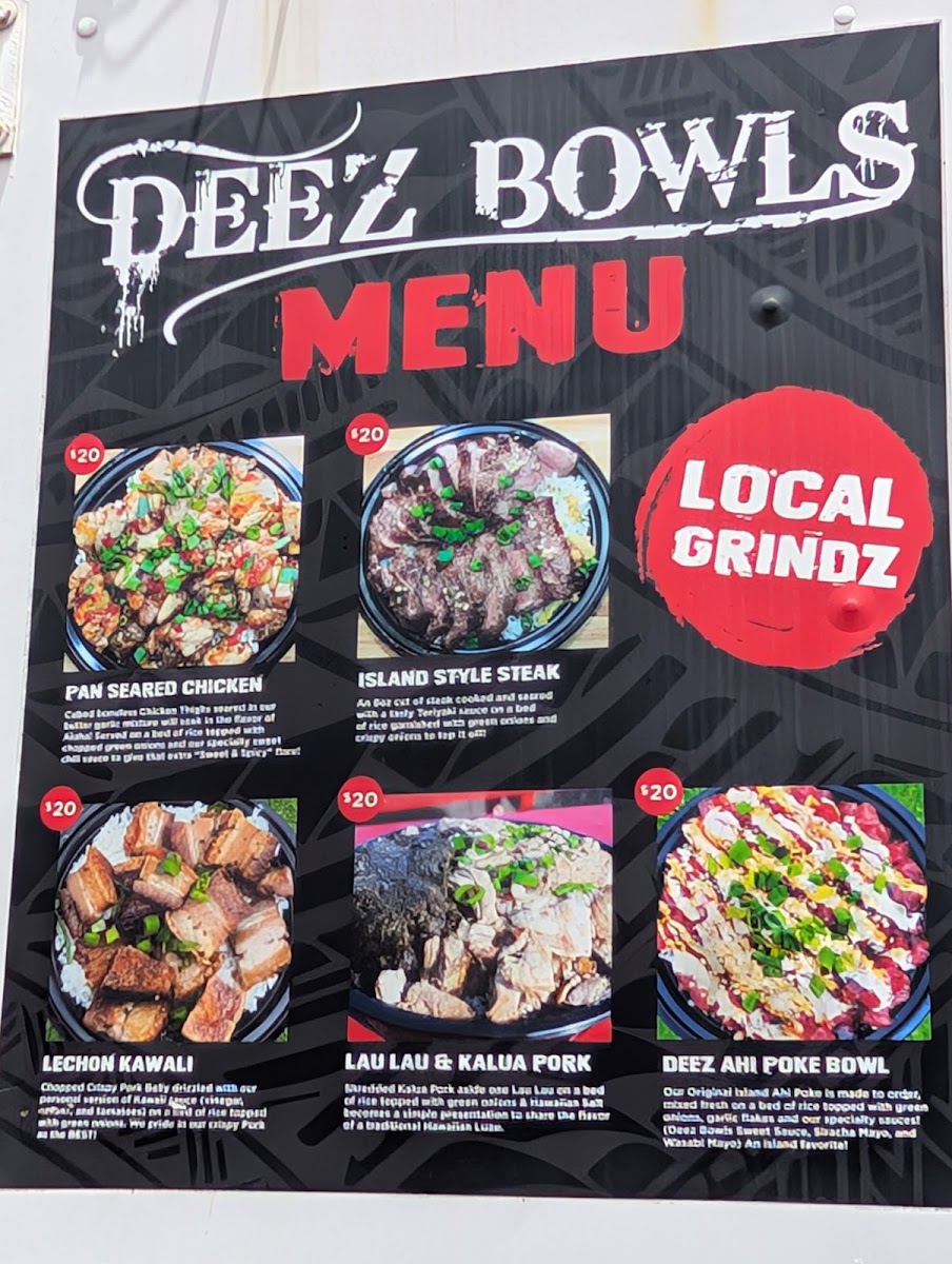 Deez Bowls Photo Menu 2