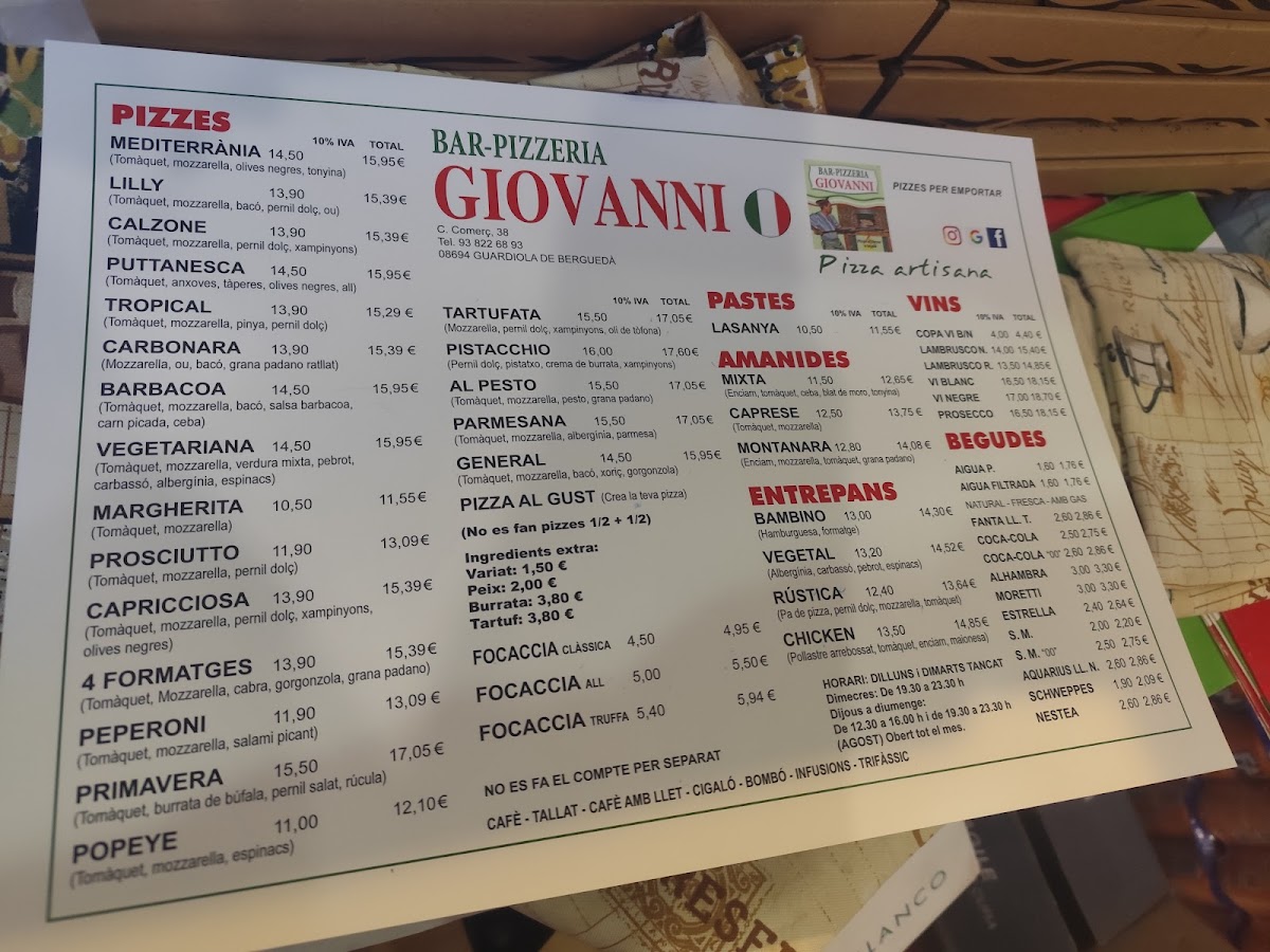 Bar Pizzeria Giovanni Photo Menu 10