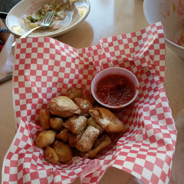 Beer Nuggets and House Salad