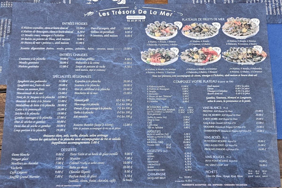 Les Trésors de La Mer Photo Menu 4