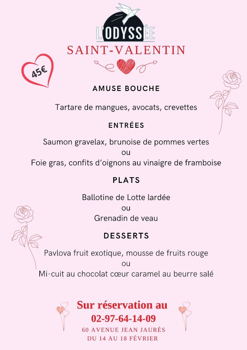 L'Odyssée Photo Menu 5