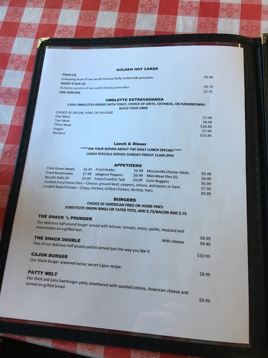 The Crawfish Shack Photo Menu 9